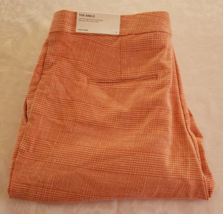 NWT Ann Taylor The Ankle High Raise Orange &amp; White Check Pants Size 14 C... - £19.54 GBP