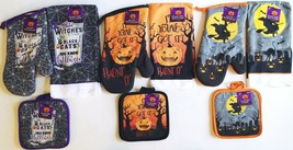 Halloween Kitchen Linen Towels, Oven Mitts &amp; Pot Holders S20, Select Theme - £2.35 GBP