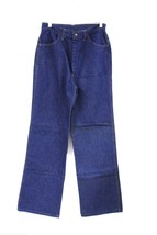 RARE Vintage Sears NOS Blue Cotton High Rise Jeans Orange Stitch 34x34 M - $2,013.34 MXN