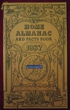1937 FORD HOME ALMANAC &amp; FACTS LIBRO VINTAGE ORIGINAL PART-COLOR BROCHUR... - £18.15 GBP