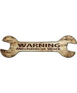 Mechanic At Work Novelty Metal Wrench Sign W-107 - $520.46 MXN
