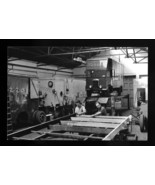 CV386 - Harrods of Knightsbridge Van in garage workshop - photograph 6&quot;x4&quot; - $2.95