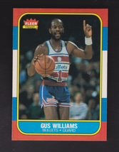 1986 Fleer Basketball #124 Gus Williams NM-MT Washington Bullets - £11.65 GBP