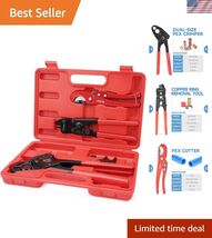 PEX Crimping Tool Kit for 1/2-in &amp; 3/4-in Copper Crimp Rings, with Dual ... - $119.53