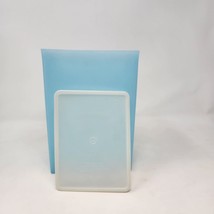Vintage Tupperware 484-3 Blue Ice Cream Storage Container Clear Lid 486-3 - $12.82