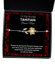 Bracelet Present For Tahitian Bonus Mom - To My Wonderful Bonus Mom - Jewelry  - £39.05 GBP