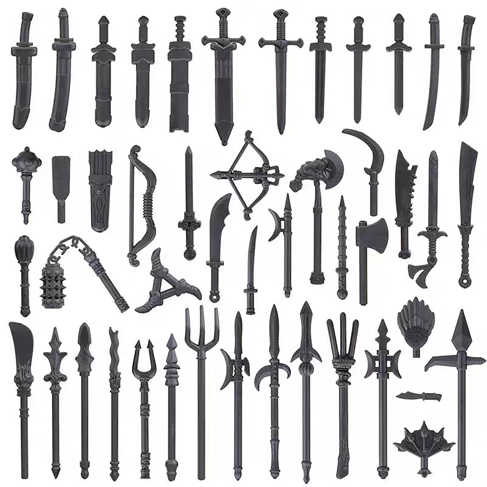 47Pcs Weapons of Medieval Warrior Mini Figure Accessory Block Brick Toys - $12.39