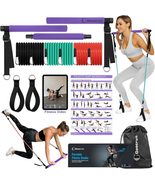 Portable Pilates Bar Kit with Resistance Bands for Men and Women - 3 Set... - $19.64