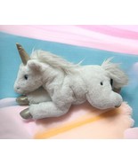 Fao Schwarz Unicorn Plush 12” White Gold Glitter sparkly Stuffed Animal Toy - $352.21 MXN
