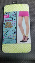 80&#39;S Adult Womens Neon Costume Fishnet Leggings Hip Hop Pop Rock Star PUNK- New - £7.93 GBP