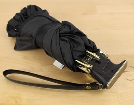 Vintage Knirps Telescoping Black Umbrella Nylon - £21.01 GBP