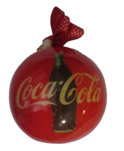 Coca-Cola Large Musical ornament Ball with Pull Cord Plays It&#39;s The Real... - $14.85