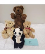 Set of 4 Multi Brand Plush Stuffed Animal Bear&#39;s Toy Figures - £19.36 GBP