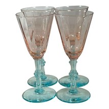 Set Lot 4 Fondale By Morgantown Champagne Tall Sherbet Glass Goblet 5 1/... - £110.35 GBP