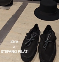 Zara Bnwt 2024. Black Leather Suede Loafers Shoes X Stefano Pilati. 2693/420 - $183.52