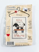 Cross Stitch Kit &quot;Ewe&#39;s Welcome&quot; Lamb 070114 Country Wireworks What&#39;s New - £3.32 GBP