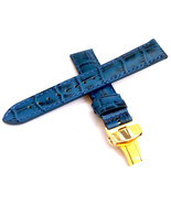 19mm 20mm 21mm 22mm 23mm 24mm Blue Watch Band Strap Deployment Yellow Bu... - £15.68 GBP