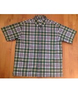  GAP Men&#39;s Plaid Shirt Size Large short Sleeve Multi-Color Shirt  - £13.23 GBP