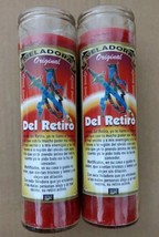 2X DEL RETIRO VELADORAS/ WARD AWAY EVIL SPIRITS - 2 GLASS CANDLES - ENVI... - £16.73 GBP