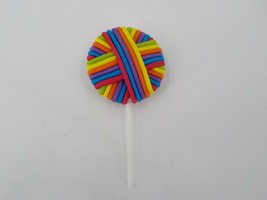 23 Rainbow Elastic Hair Ties As A Lollipop Ponytail Holder Unisex Youth - £4.77 GBP
