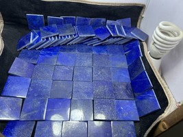 Polished Lapis Lazuli 2x2&quot; tiles one side polished blue natural undyed 1... - £372.37 GBP
