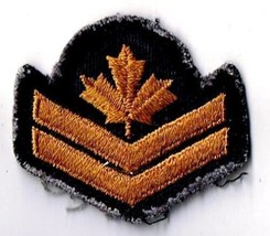 Canadian Armed Forces Master Corporal Gold On Black Arm Patch 2&quot; x 1 3/4&quot; - $2.96