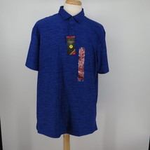 Members Mark Mens XL Blue Stretch Polo Shirt NWT - £12.46 GBP