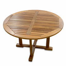 48" Brown Round Solid Teak Wood Dining Table - $37,002.78 MXN