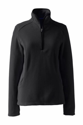 Primary image for Lands End Women's 100 Everyday Fleece Half-zip Jet Black New