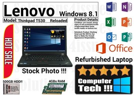 Lenovo Thinkpad T530 Intel i5, 4GBs Ram 500GB HDD Windows 8.1 Loaded - G... - £120.18 GBP