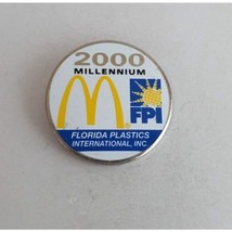 Vtg FPI 2000 Millennium Florida Plastics Int. McDonald&#39;s Employee Lapel Hat Pin - £7.25 GBP