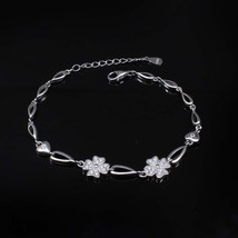 Sexy Real Silver 925 Indian Flower Style Bracelet for Girls in platinum finish - £23.94 GBP