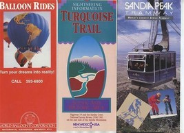 Turquoise Trail Sandia Peak Tramway &amp; Balloon Ride Brochures Albuquerque NM - £14.02 GBP