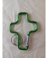 Aluminum Hook Carabiner Green Cross Shaped Key Chain, Backpack Clip, 1 PC - $4.88 CAD