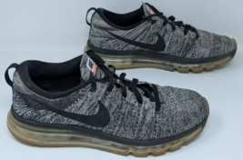 Nike Flyknit Max Gray Black Size 9 Mens 620469-105 Running Sneakers NO I... - $38.80