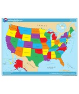 USA States (Bright Colors) Laminated Wall Map - $193.05