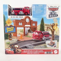 2022 Disney Pixar Cars on the Road Red&#39;s Fire Station Playset NEW Sealed - £23.63 GBP