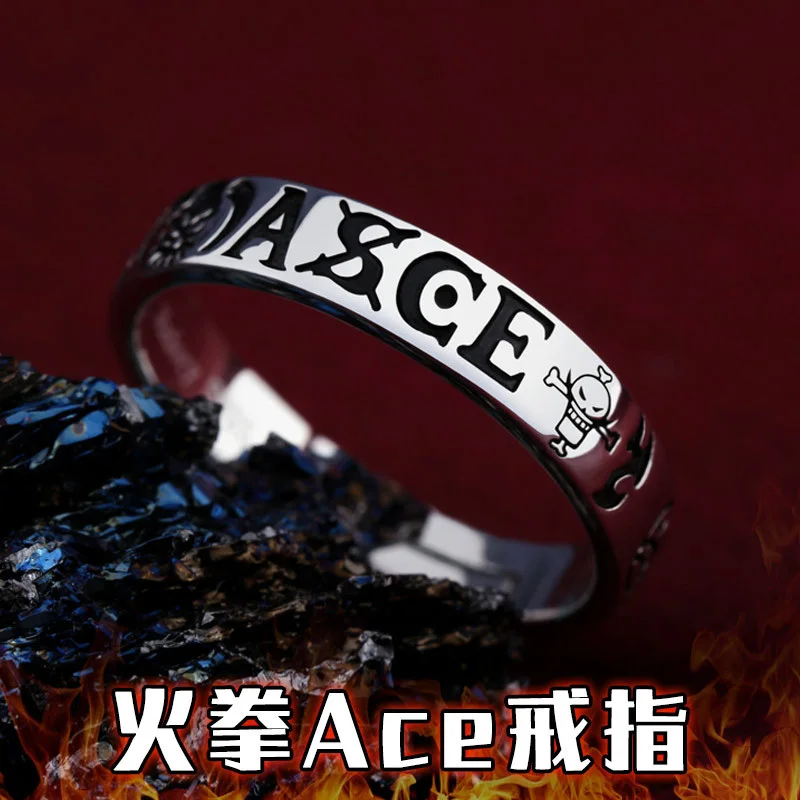 Anime One Piece Trafalgar Law Luffy Hat Portgas D Ace Adjustable Ring for Men Wo - £26.75 GBP