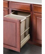 Single Waste Kitchen Bin Pull-Out for Internal Cabinets Pre-assembled - $289.92 CAD+