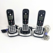 3 Cordless Phones Motorola CD401-B  Handset &amp; Home Base + 2 CD401-C - £21.53 GBP