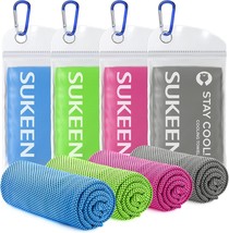 Sukeen [4 Pack Cooling Towels (40&quot;X12&quot;), Ice Towel, Soft Breathable Chilly - $37.95