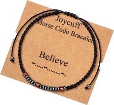 Morse Code Bracelets for Men Women Teen Girls Gifts for Her Mom Daughter Sister  - £23.92 GBP
