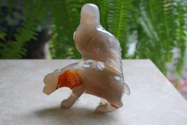 Early 19th Century Chalcedony Carving of Bird On A Bear, With Carved Wood Stand - £468.63 GBP