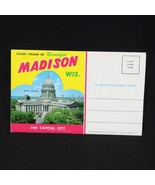 Madison Wis 1957 Scenic Folder 14 Views Color Main St Capital  Souvenir ... - $217.19 MXN