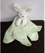 Blankets and Beyond Bunny Rabbit Baby Security Blanket Green White Polka... - £18.30 GBP