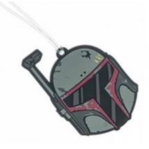 Star Wars Boba Fett Face Image Molded Rubber Luggage Tag ID Holder, NEW UNUSED - £6.13 GBP