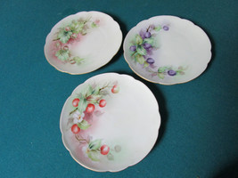 Uno Favorite Bavaria Pottery Signed &quot; Peske&quot; 3 Bread Plates 6&quot;[50L] - £43.13 GBP