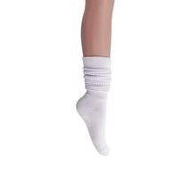 White Cotton Slouch Socks for Women 1 PAIR Size 9 to 11 - $9.89