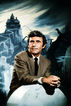 Rod Serling Night Gallery Posing By Backdrop Of Haunted Mansion 24x36 Poster - £22.67 GBP