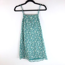 American Eagle Womens Mini Dress Open Back Floral Sleeveless Aqua Green XS - £11.61 GBP